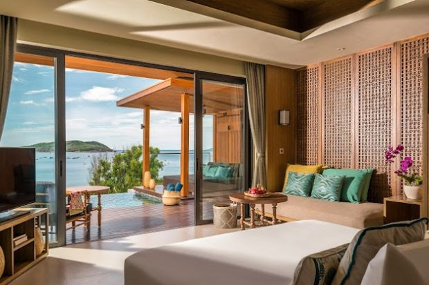 Phòng ngủ sang trọng tại Anantara Quy Nhơn Villas