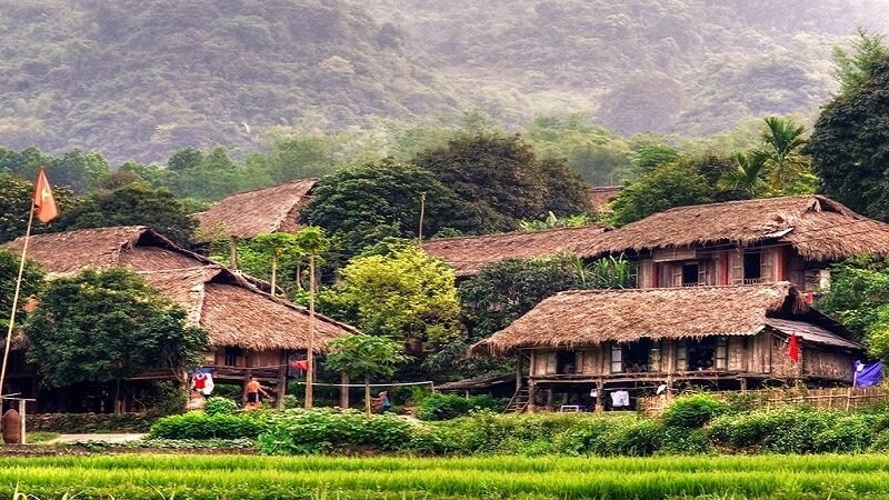 khung cảnh tại Mai Châu