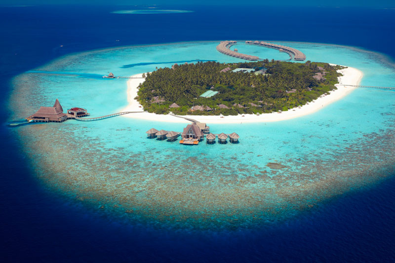 Anantara Kihavah Maldives Aerial View